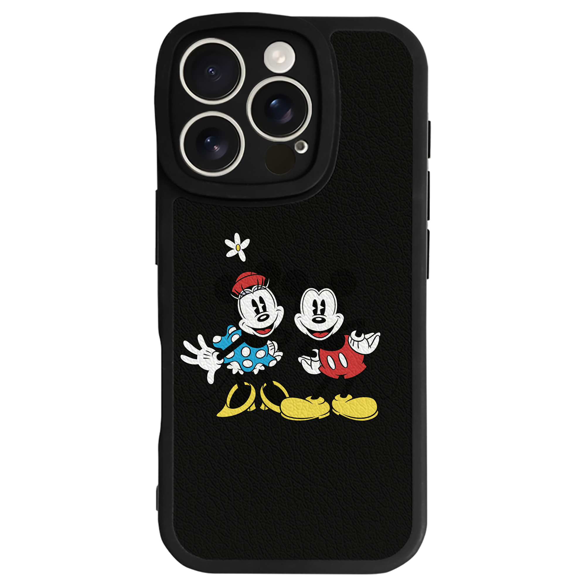 （画像用） ミッキーマウス Mickey Mouse 【iPhone 16シリーズ対応】シリコンスマホケース（レザー調） 材質：シリコン